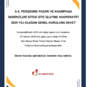 2025 Yılı Olağan Genel Kurul Toplantısı Duyurusu