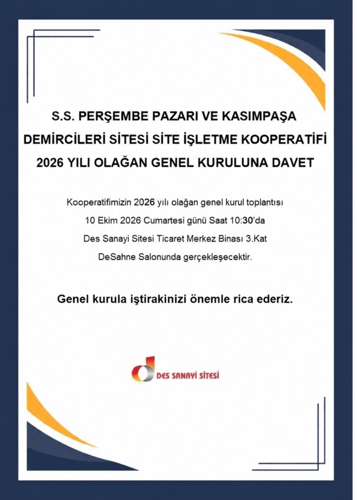 2026 Yılı Olağan Genel Kurul Toplantısı Duyurusu